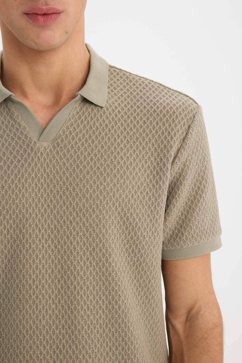 Regular Fit Polo Neck Short Sleeve T-Shirt