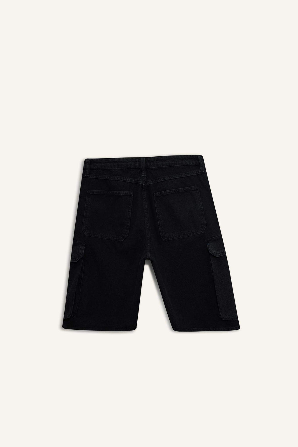 100% Cotton Cargo Fit Jean Bermuda Shorts