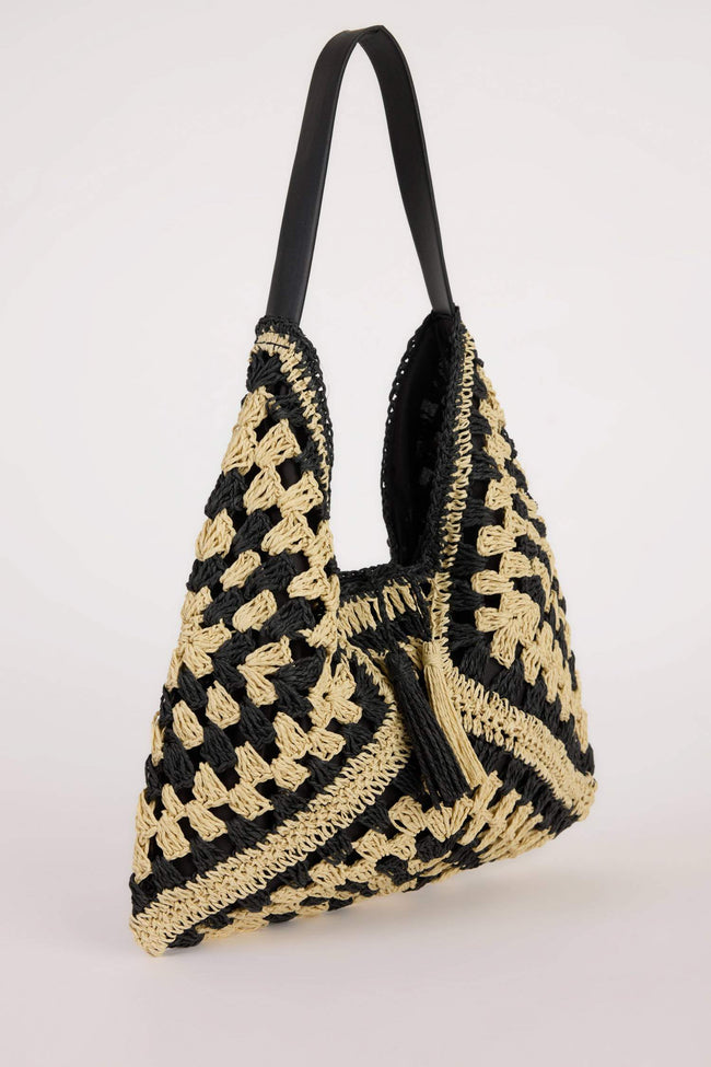 Women's Straw Shoulder Bag Main Image