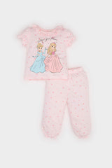 Baby Girl Disney Princess Cotton Top Bottom 2 Piece Pajama Set