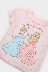 Baby Girl Disney Princess Cotton Top Bottom 2 Piece Pajama Set