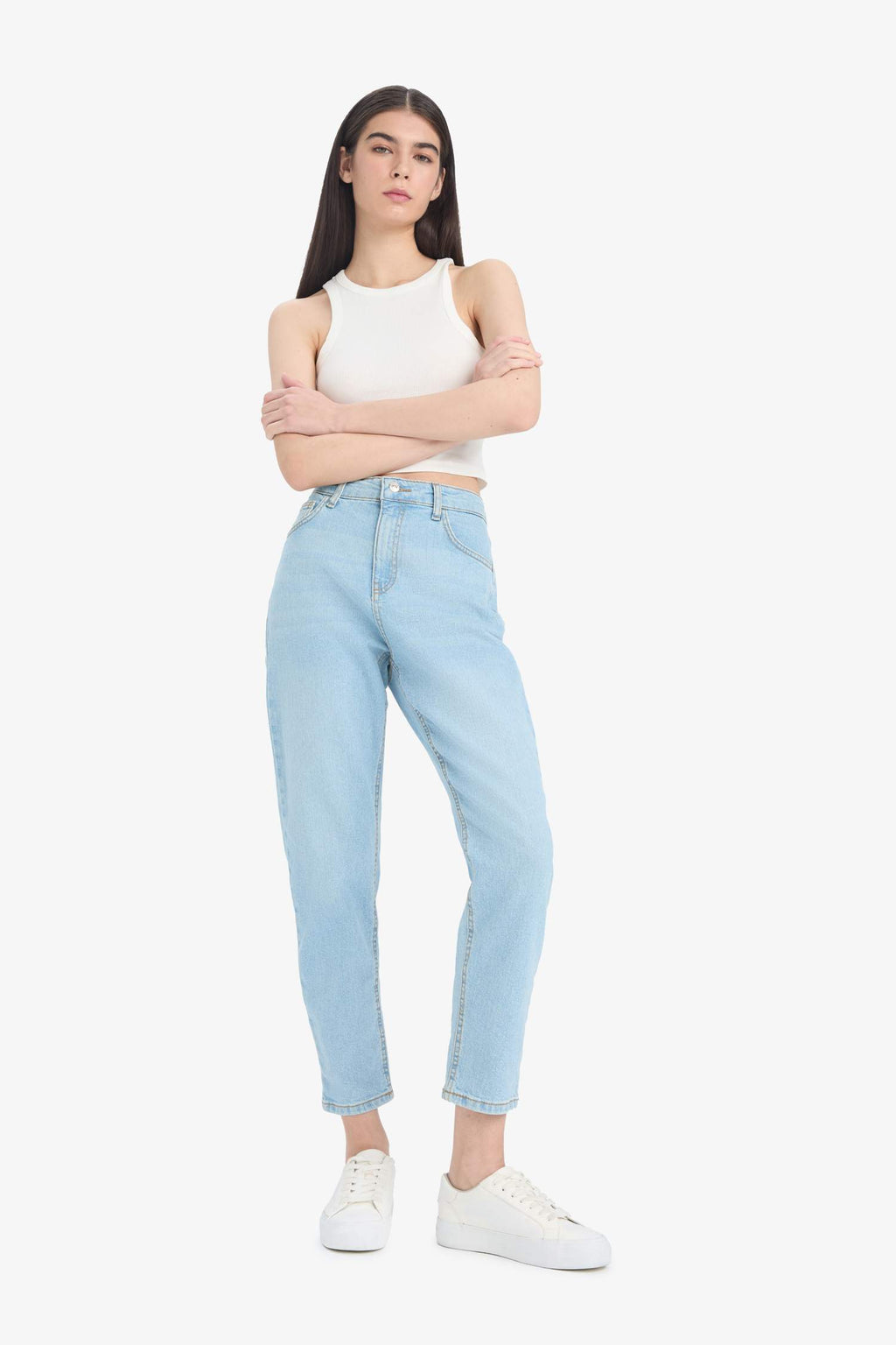 Comfort Mom Fit High Waist Short Leg Jeans