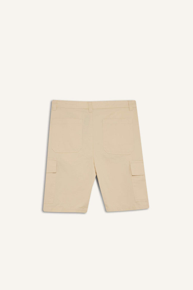 100% Cotton Regular Cargo Pocket Bermuda Shorts Main Image
