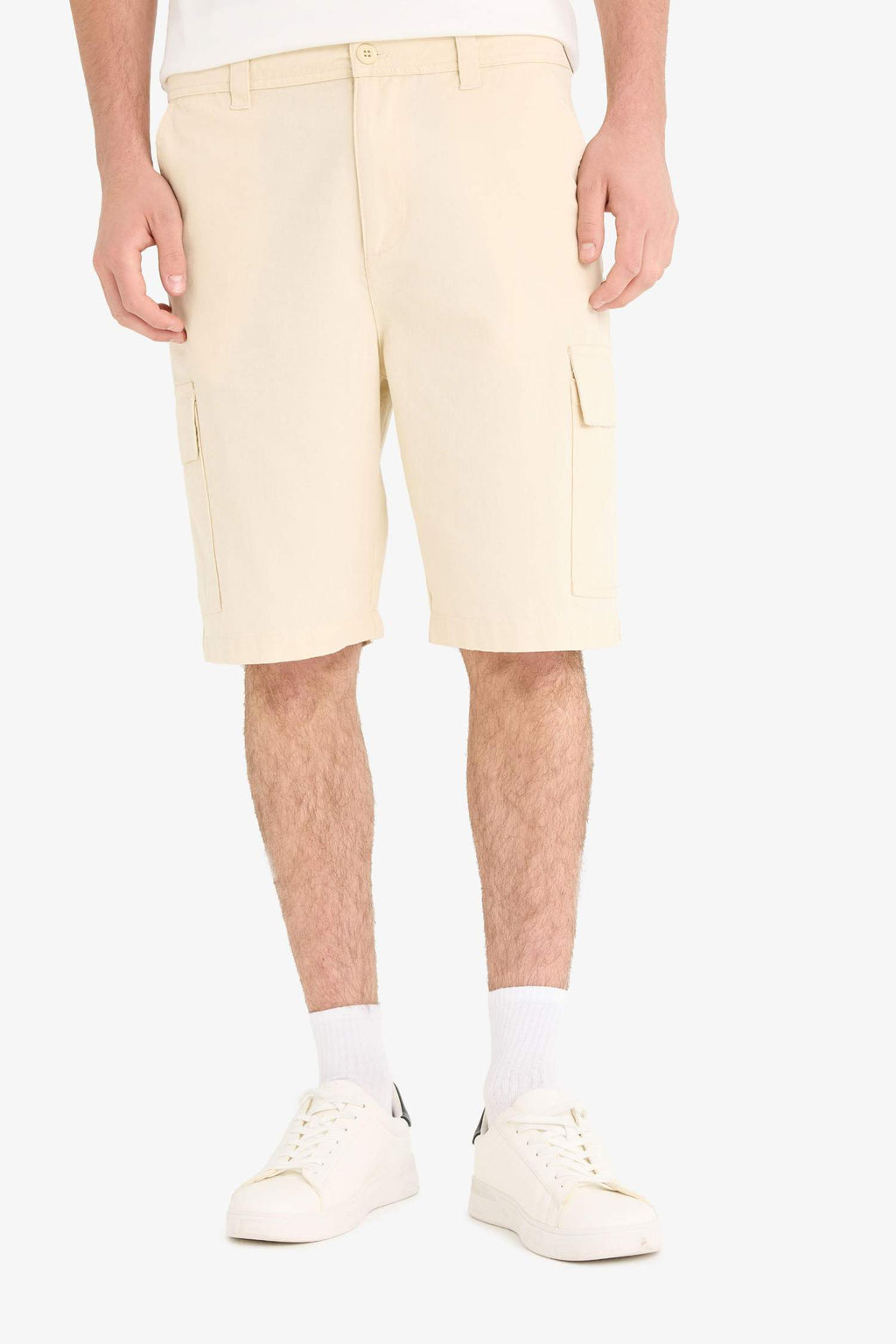 100% Cotton Regular Cargo Pocket Bermuda Shorts