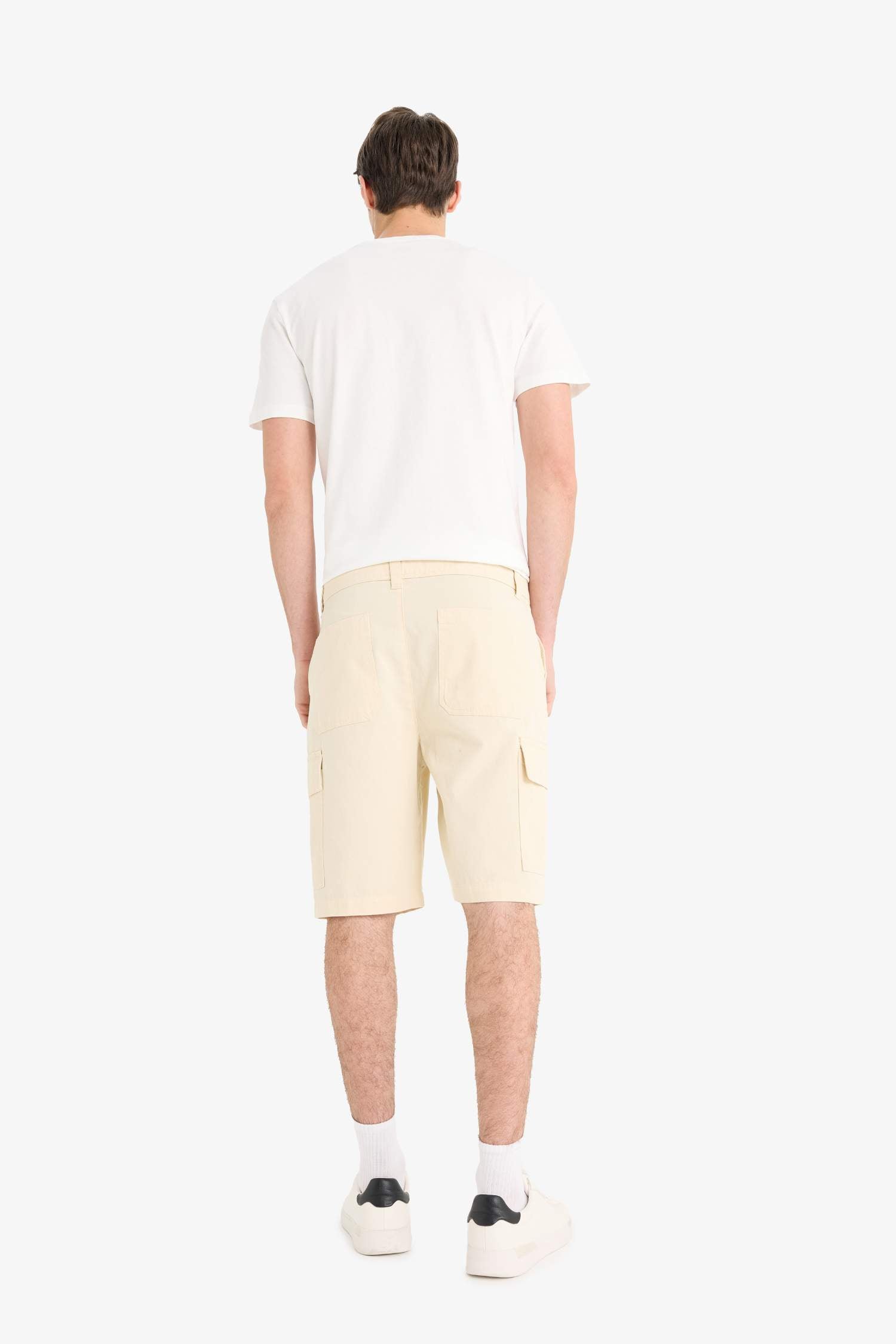 100% Cotton Regular Cargo Pocket Bermuda Shorts