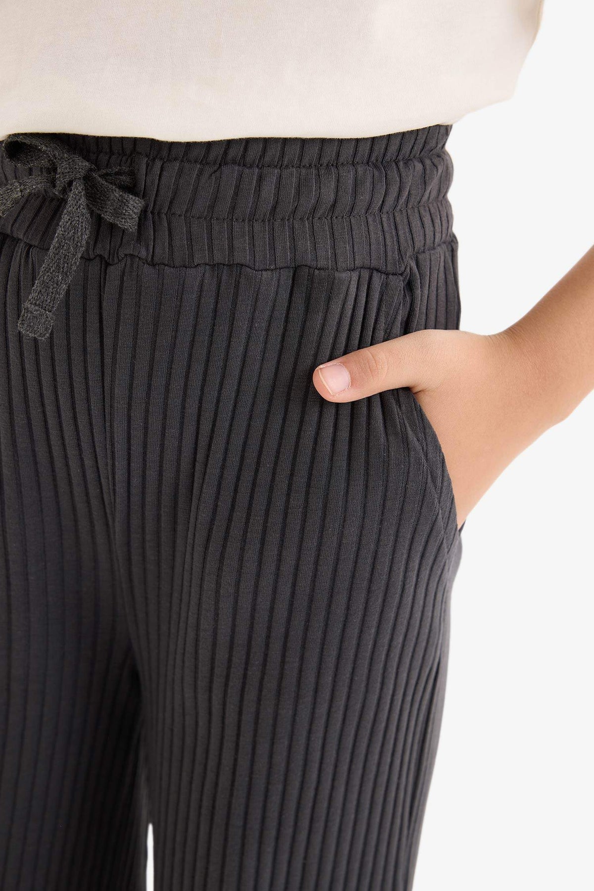 Girl Kids Flexible Tiend Wide LegLarge Leg Pants