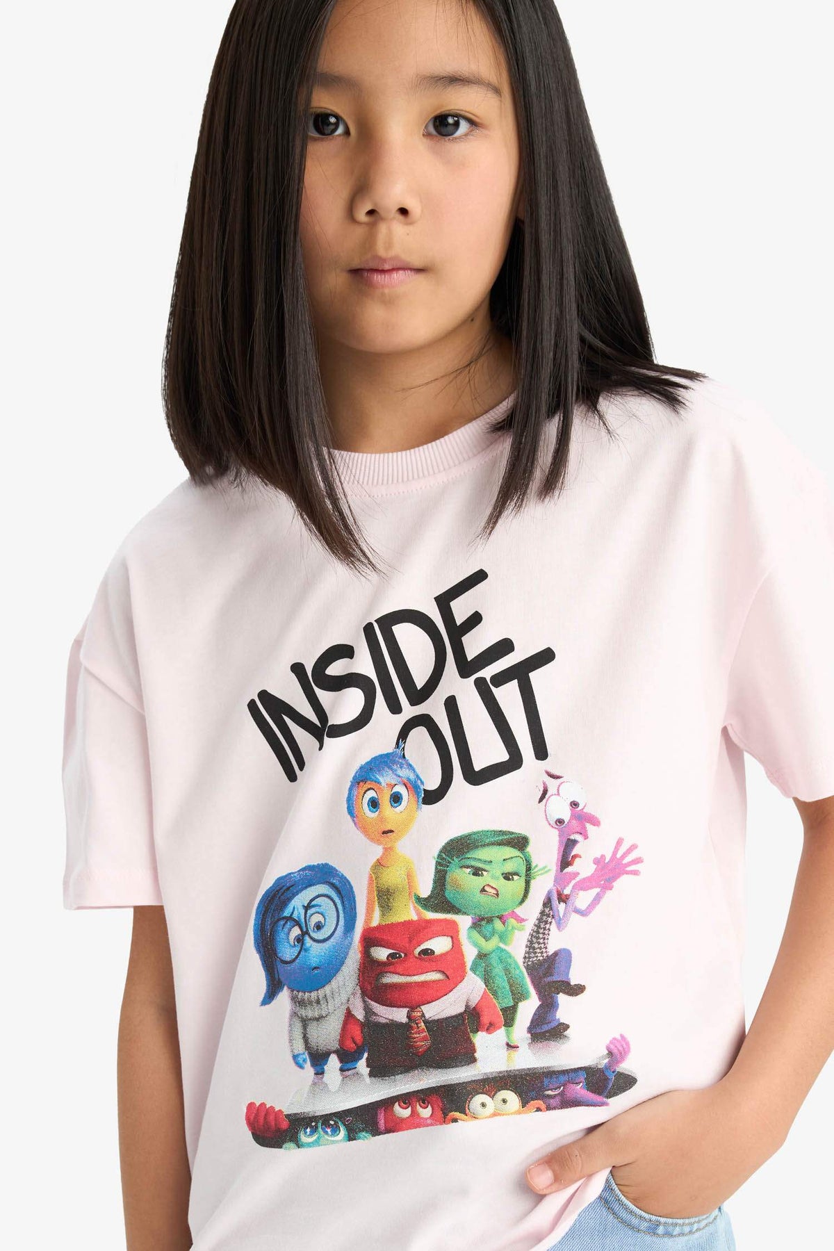 Girls Inside Out Relax Fit Crew Neck Short Sleeve T-Shirt
