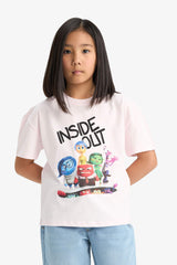 Girls Inside Out Relax Fit Crew Neck Short Sleeve T-Shirt