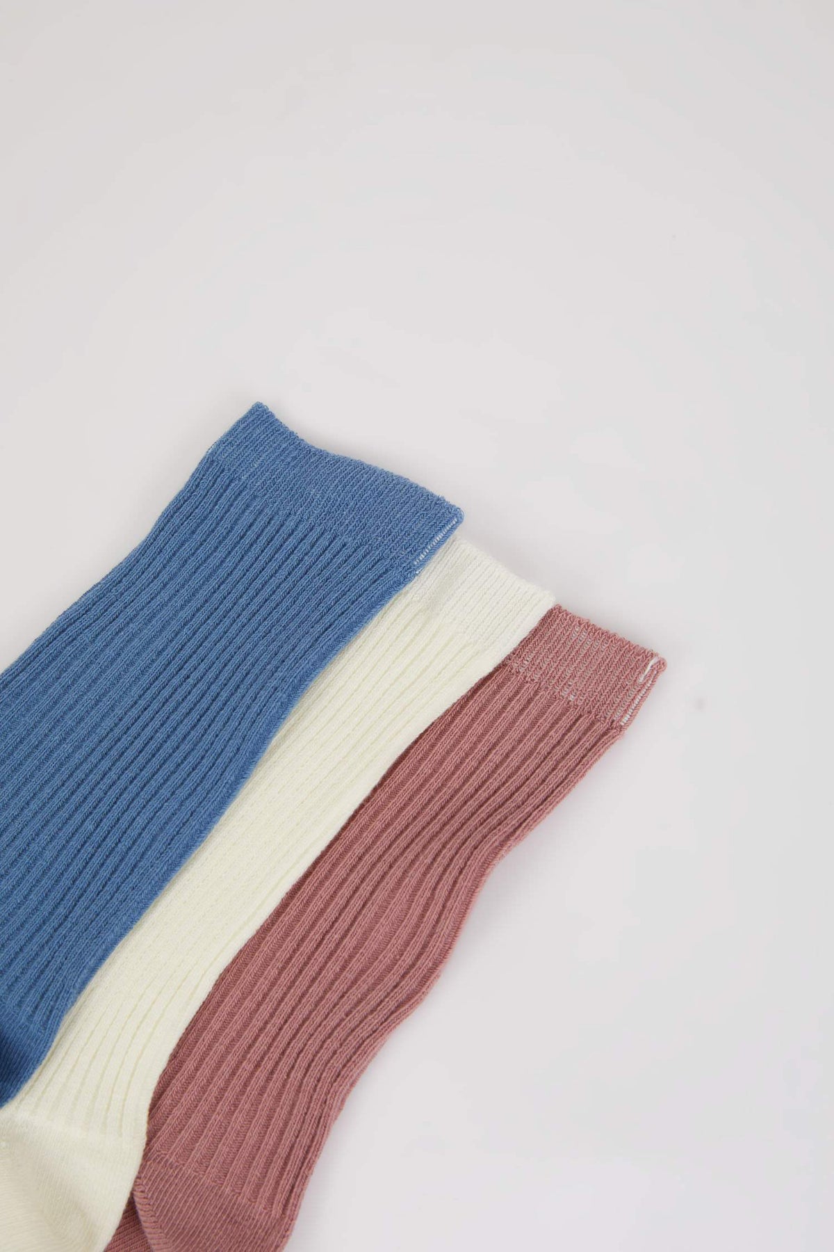 Women's Comfortable Rubber 3 Pcs Cotton Long Socks