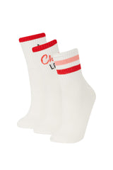 Women's Comfortable Rubber 3 Pcs Cotton Sock