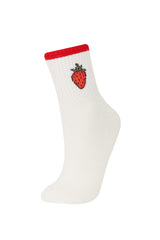 Women's Comfortable Rubber 3 Pcs Cotton Sock