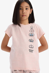 Girls Looney Tunes Pajama Set Short Sleeve Top and Elastic Waist Long Bottom