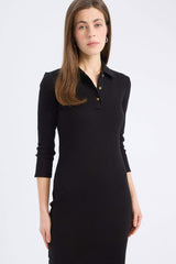 Bodycon Polo Collar Camisole Midi Dress