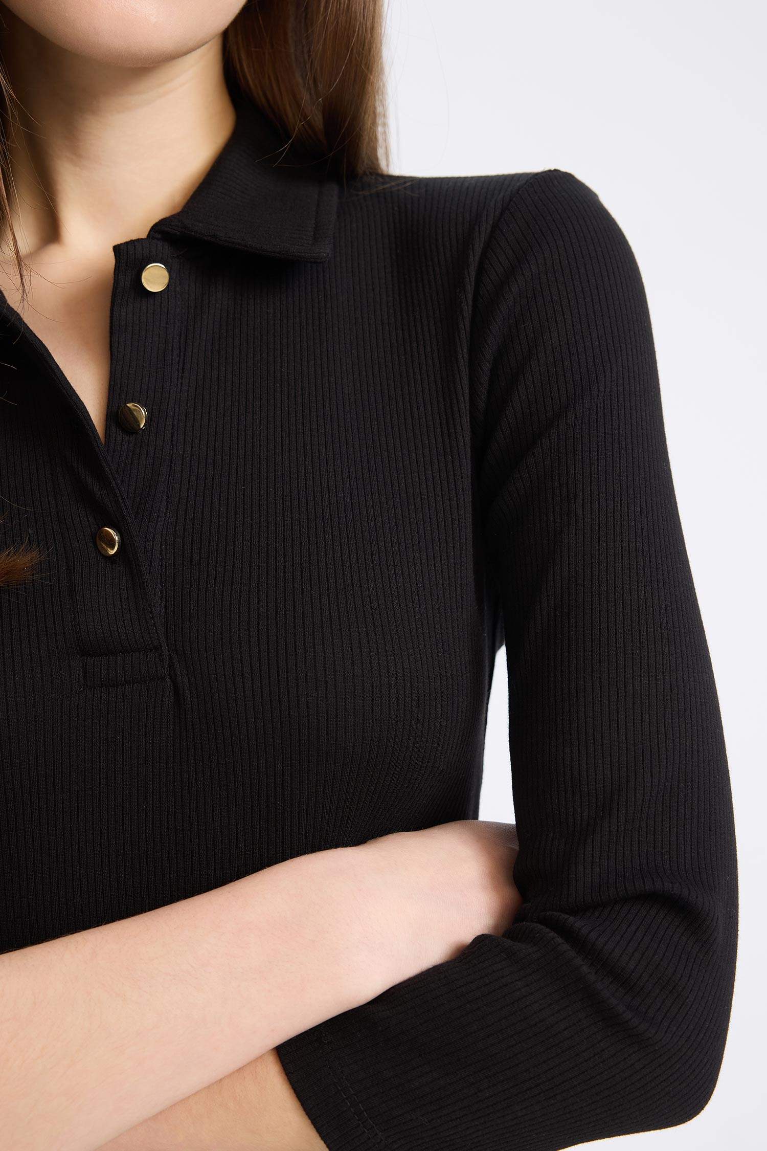 Bodycon Polo Collar Camisole Midi Dress