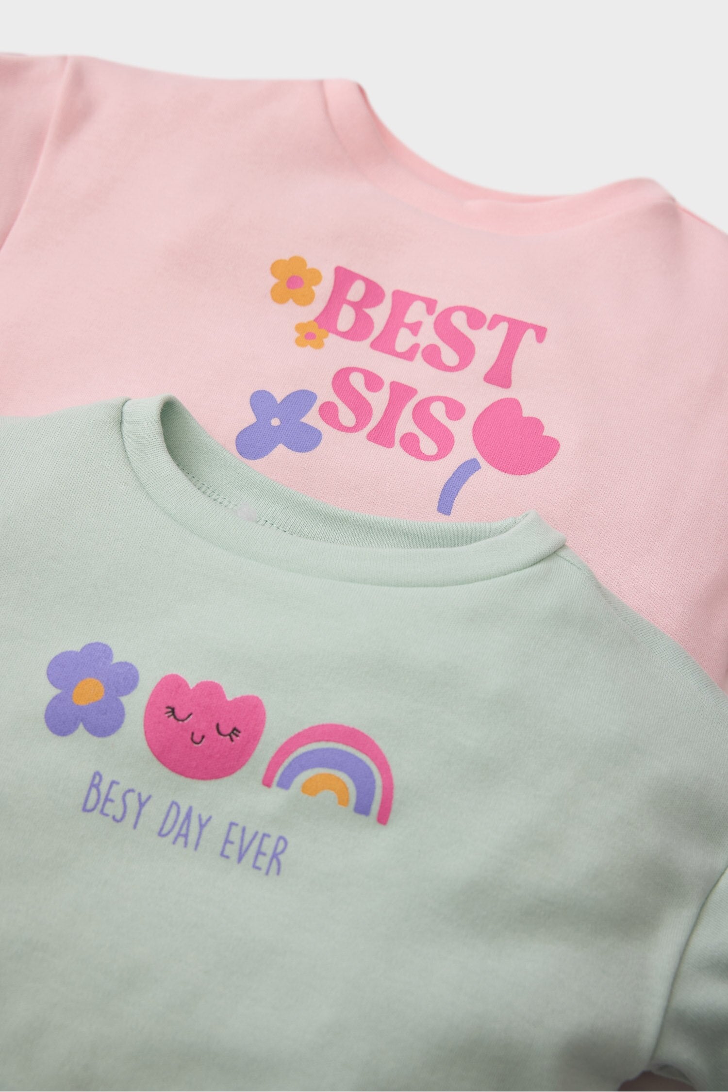 Baby Girl Newborn Crew Neck Printed 2 Piece T-Shirt
