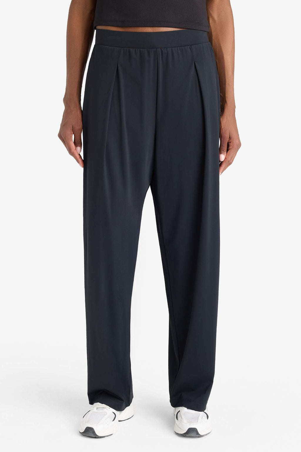 Straight Fit Wide Leg Trousers