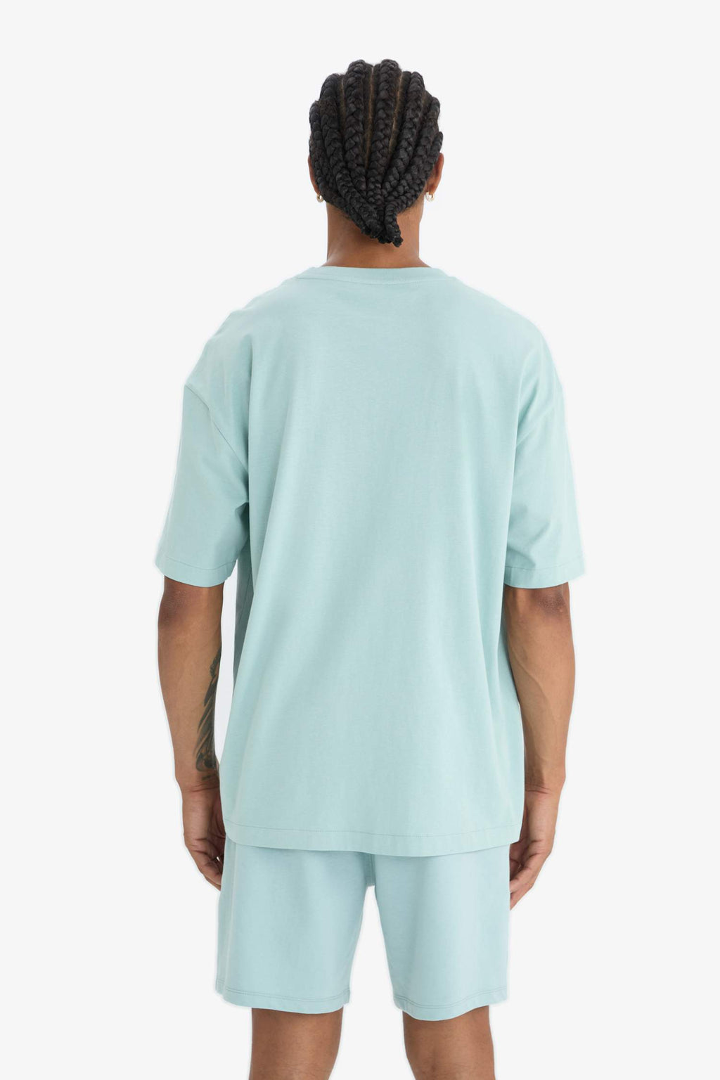 DeFactoFit Oversize Wide Mold Crew Neck Printed Sports Short Sleeve T-Shirt