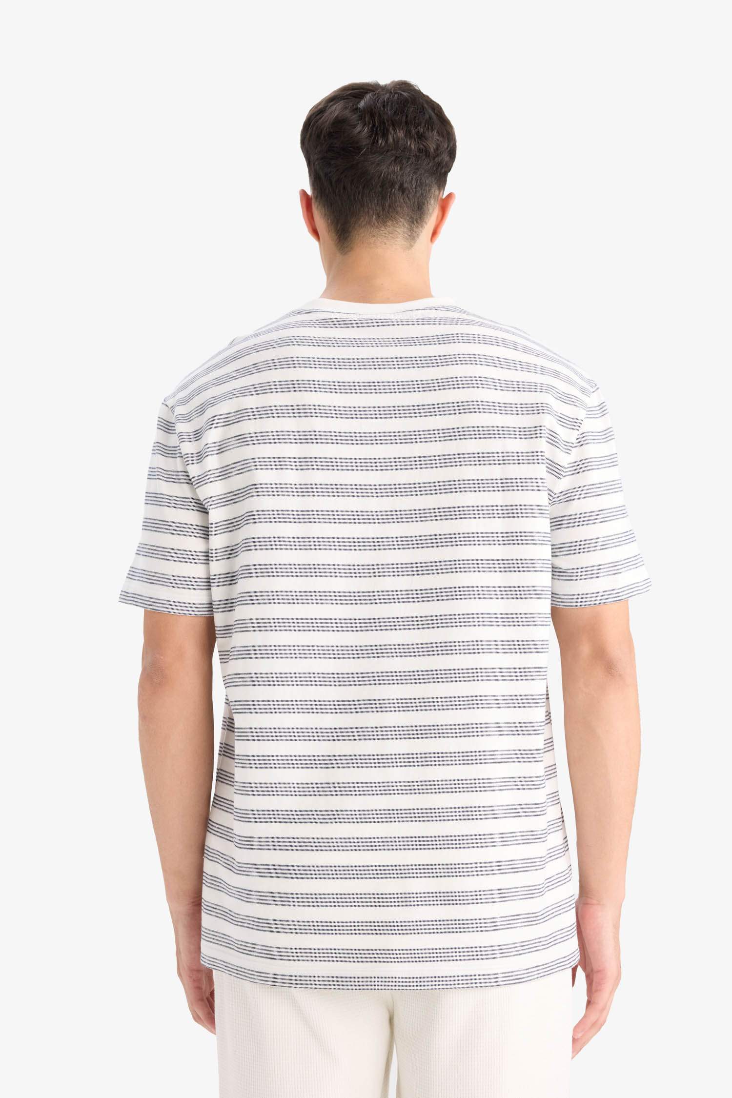 Regular Fit Crew Neck Short Sleeve Striped T-Shirt
