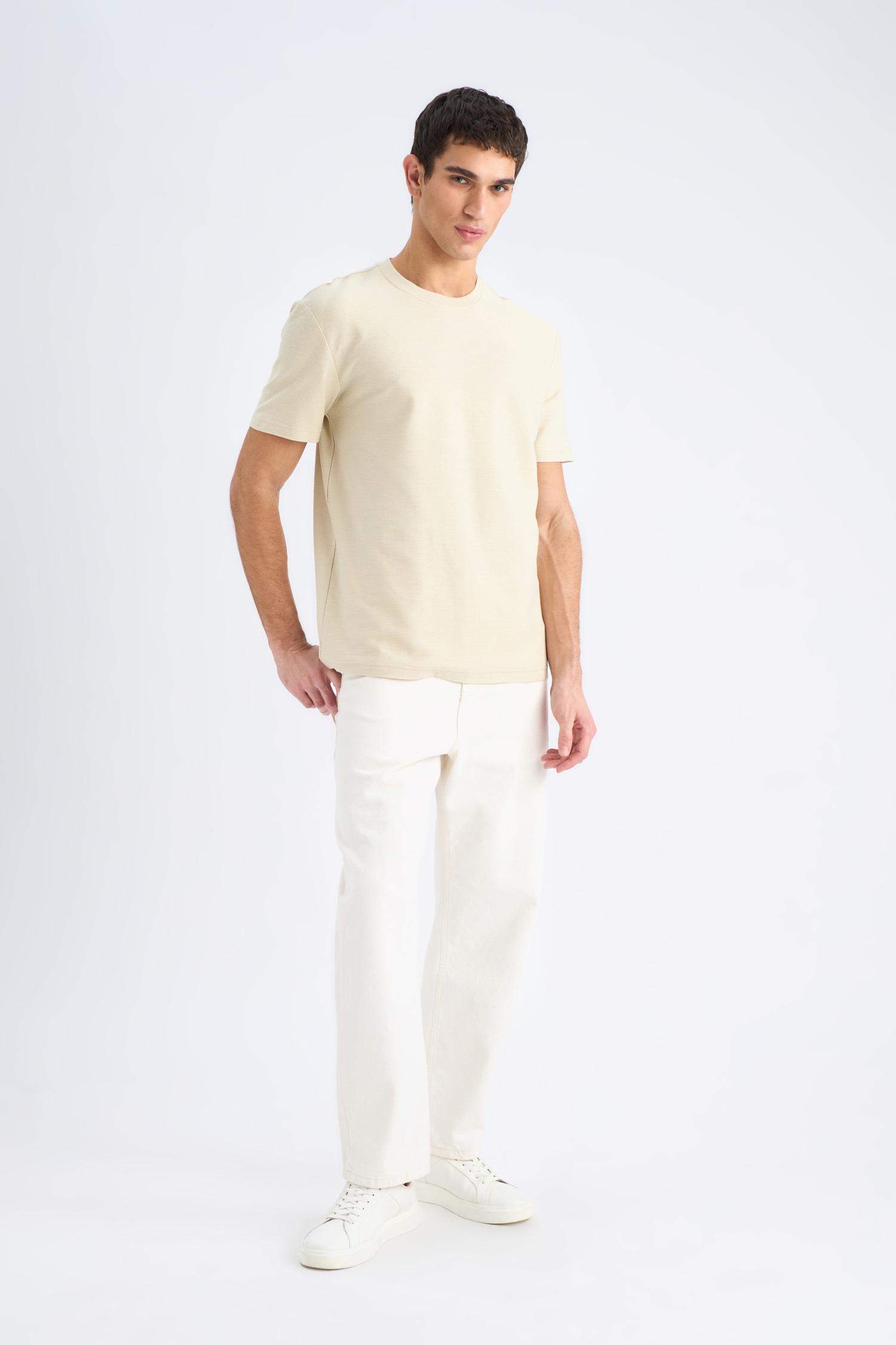 Regular Fit T-Shirt With A Round Neck And Short Sleeves