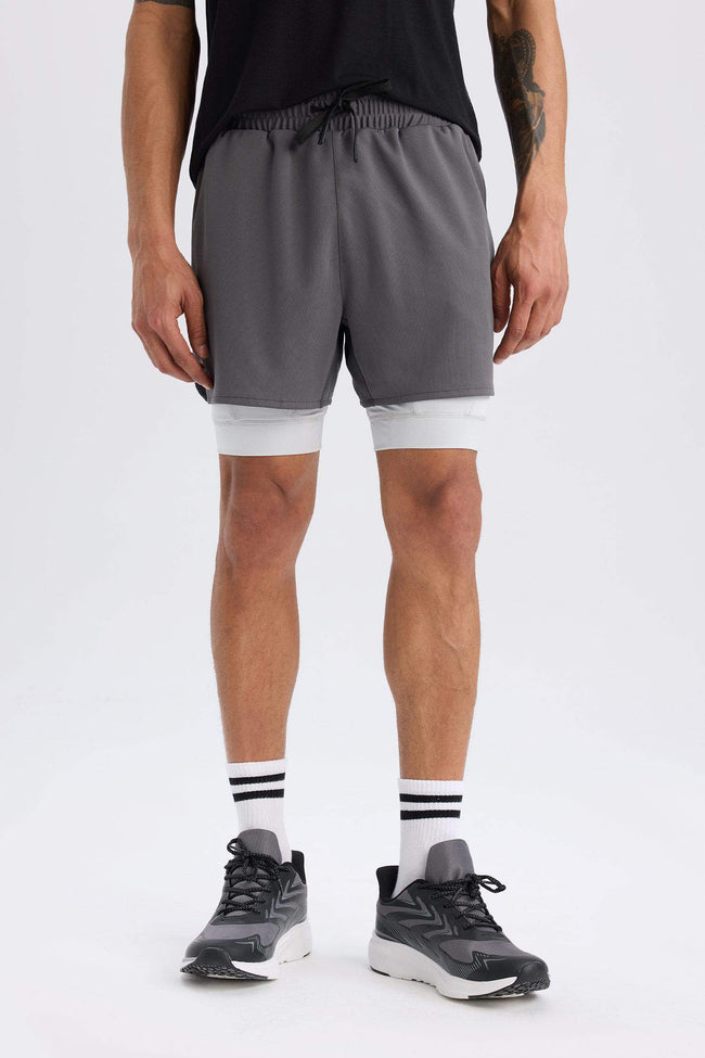 DeFactoFit Slim Fit Tight Cut Sports Shorts Hover Image