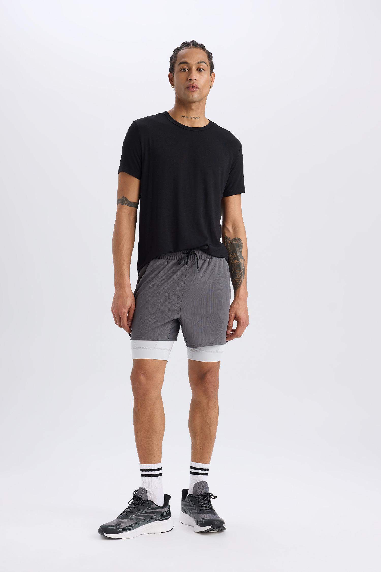 DeFactoFit Slim Fit Tight Cut Sports Shorts