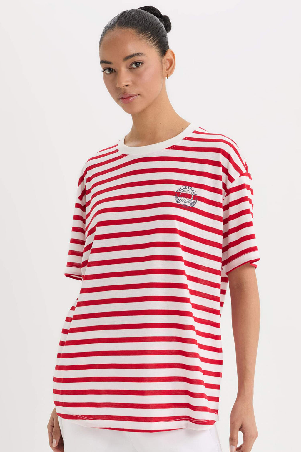 DeFactoFit Oversize Fit Slogan Printed Sports T-Shirt