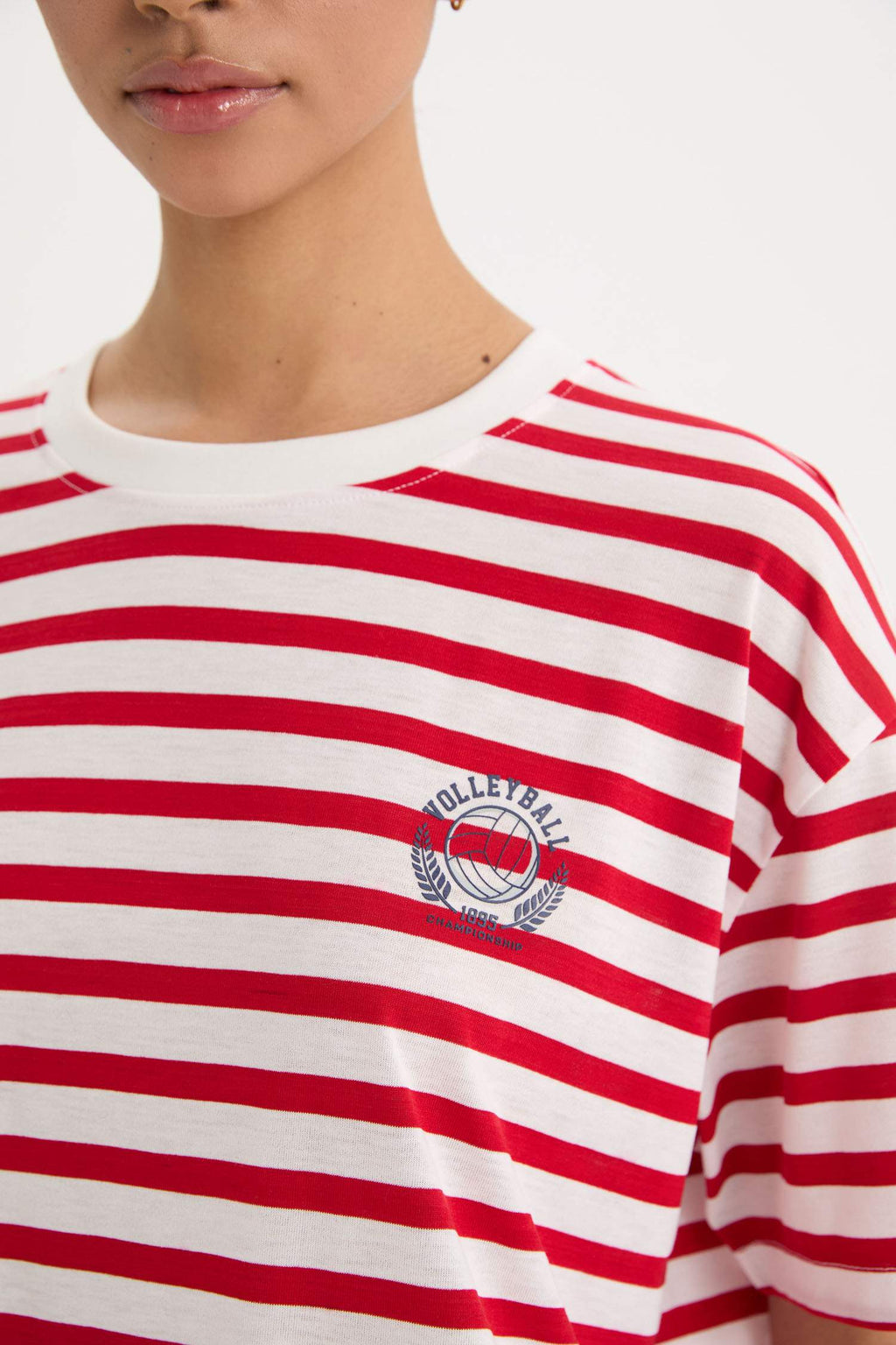 DeFactoFit Oversize Fit Slogan Printed Sports T-Shirt