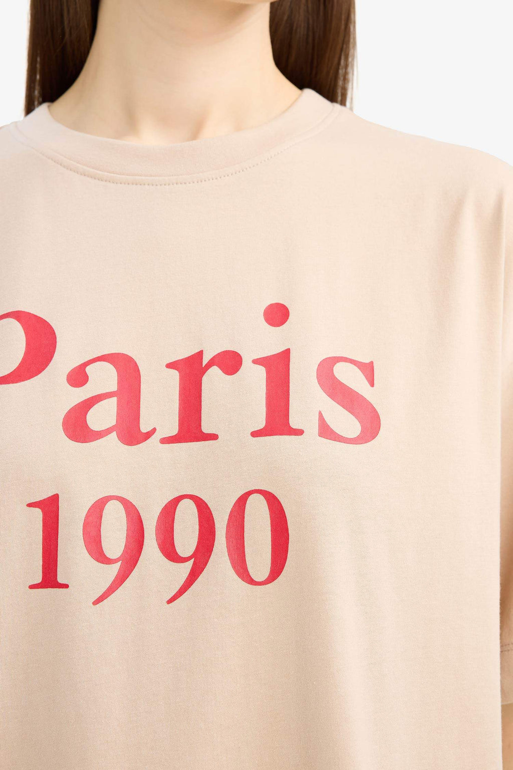 Oversize Fit Crew Neck Short Sleeve T-Shirt