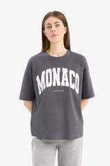 Oversize Fit Crew Neck Short Sleeve T-Shirt