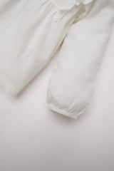 Girl Baby Crew Neck Floral Flam Poplin Shirt