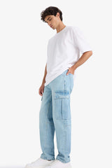100% Cotton Relax Fit Straight Leg Jeans