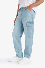 100% Cotton Relax Fit Straight Leg Jeans