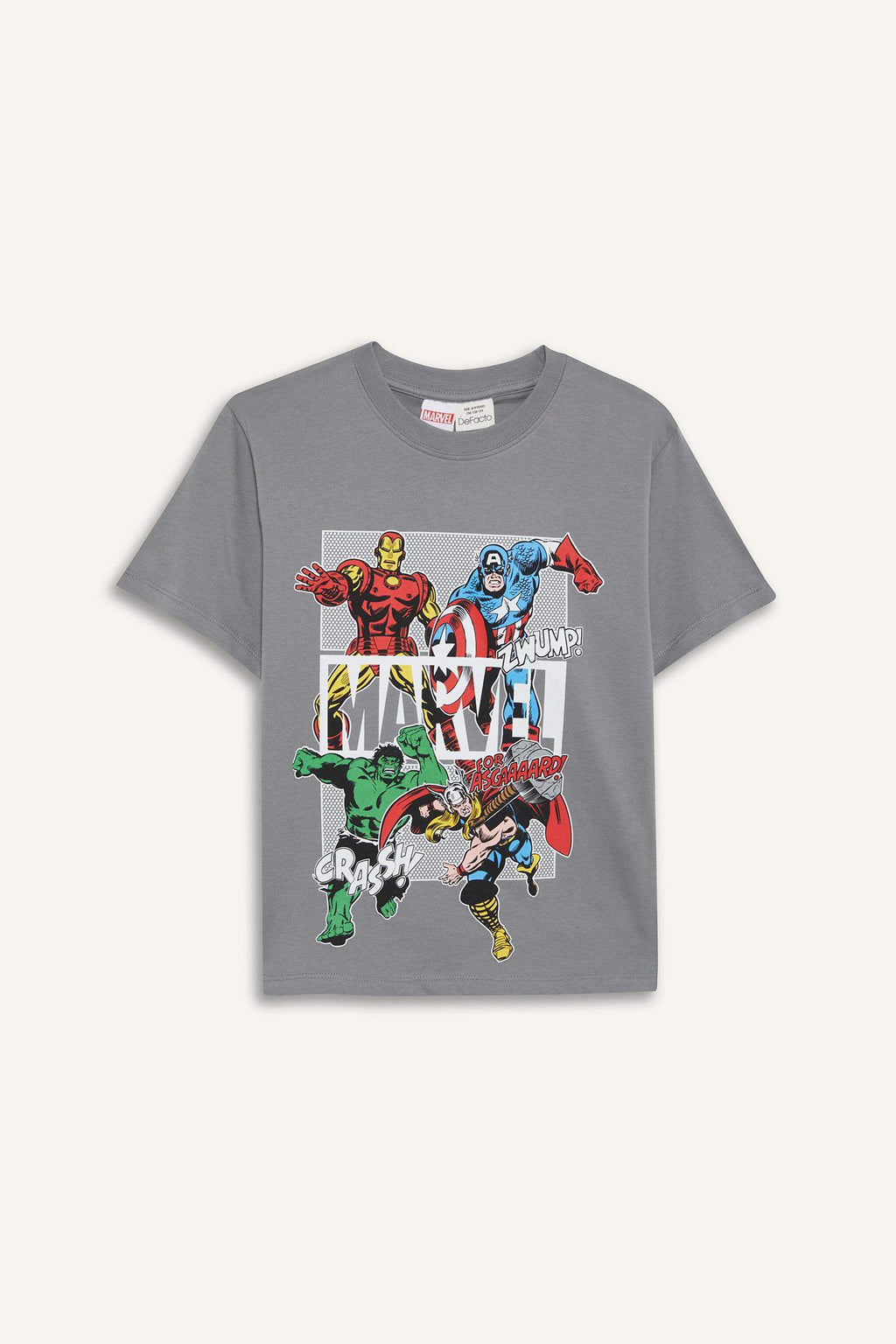 Boys Marvel Comics Crew Neck Short Sleeve T-Shirt