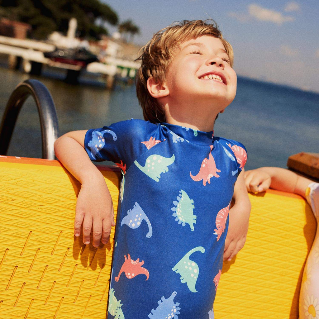 Baby Boy Dinosaur Patterned Swimsuit