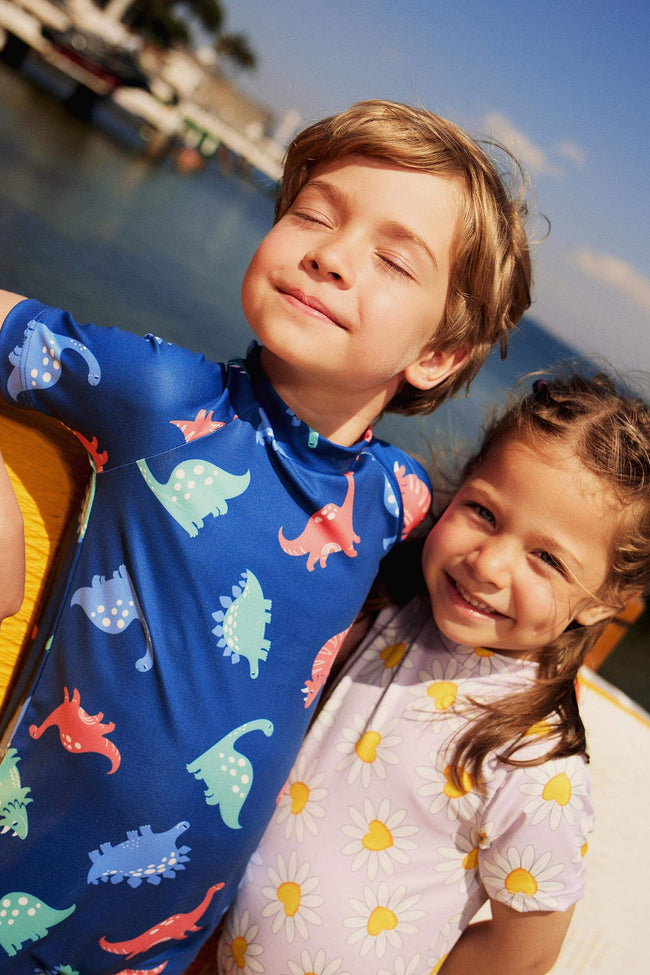 Baby Boy Dinosaur Patterned Swimsuit Main Image