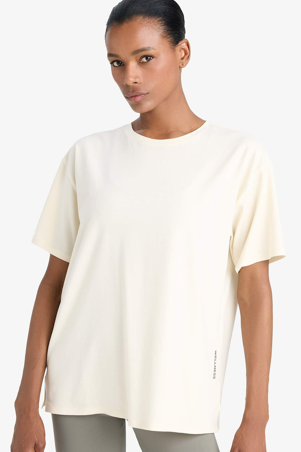 DeFactoFit Comfort Fit Crew Neck Basic Plain Sports Short Sleeve T-Shirt