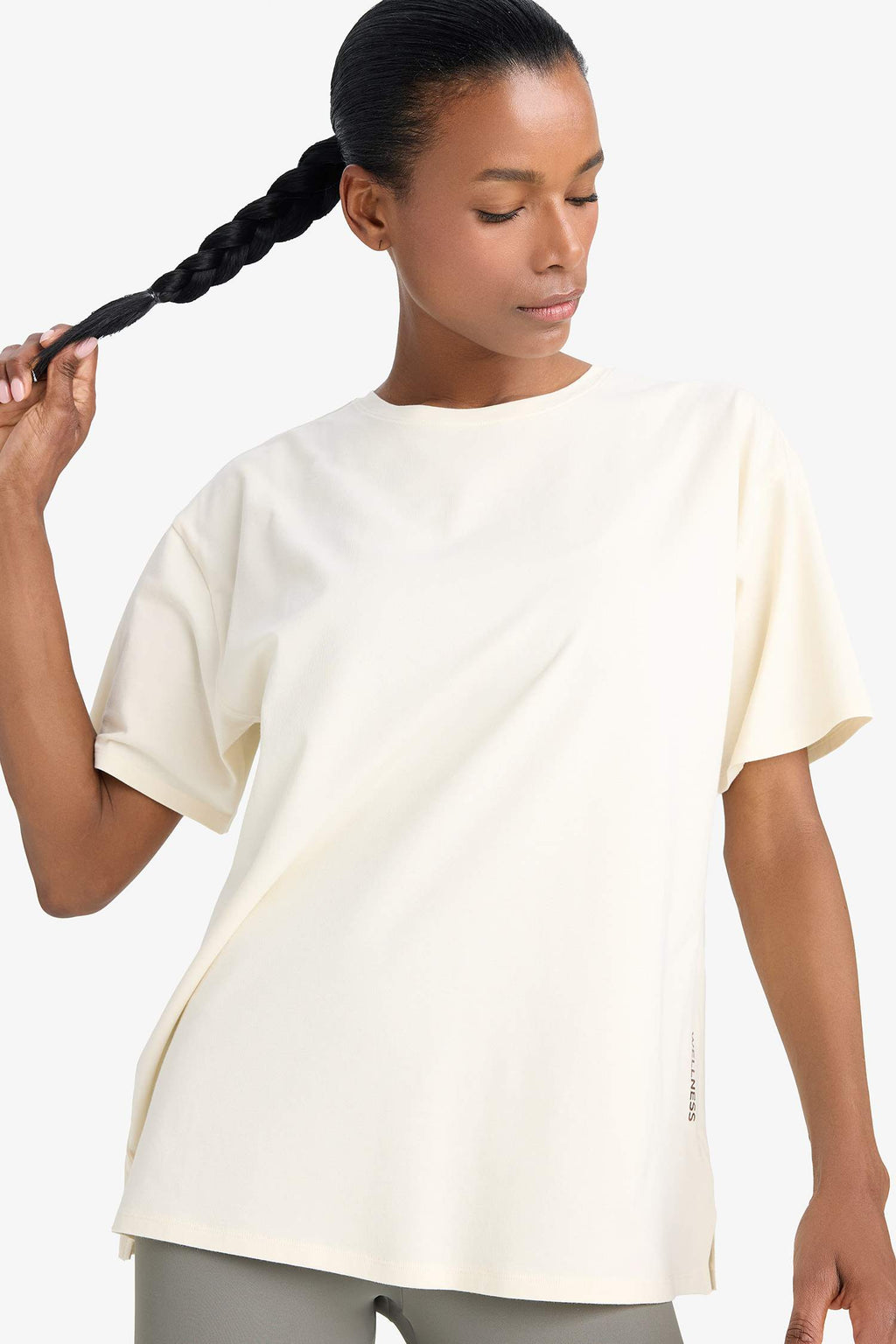 DeFactoFit Comfort Fit Crew Neck Basic Plain Sports Short Sleeve T-Shirt