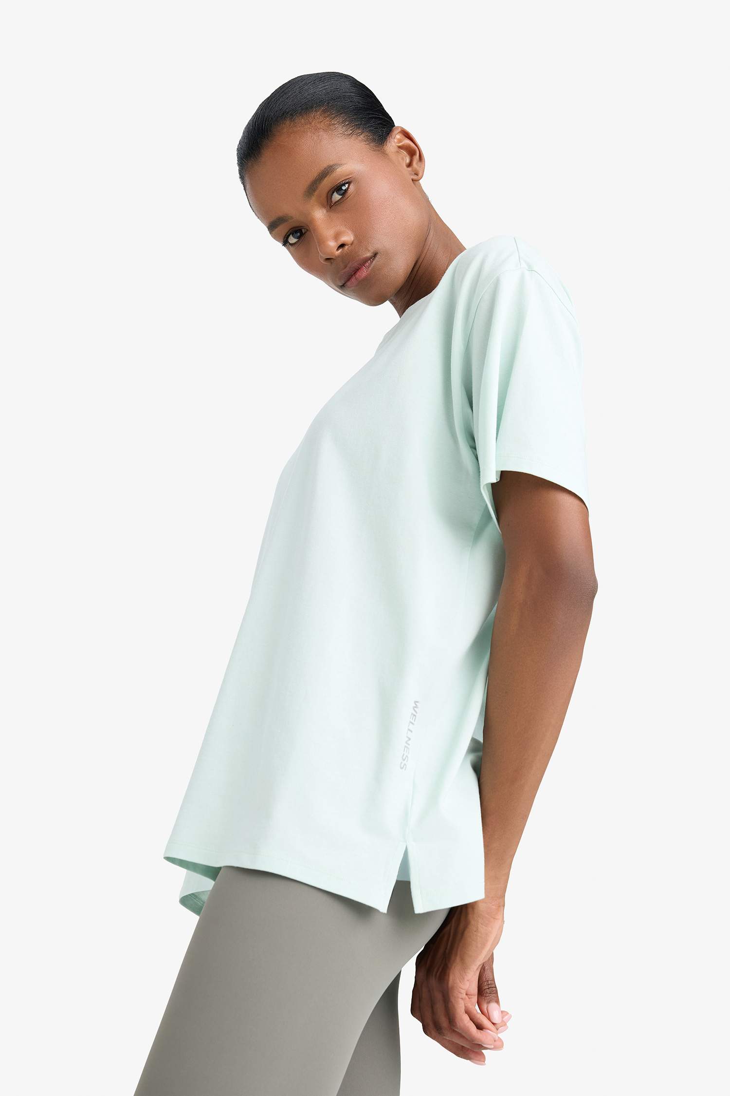 DeFactoFit Comfort Fit Crew Neck Basic Plain Sports Short Sleeve T-Shirt