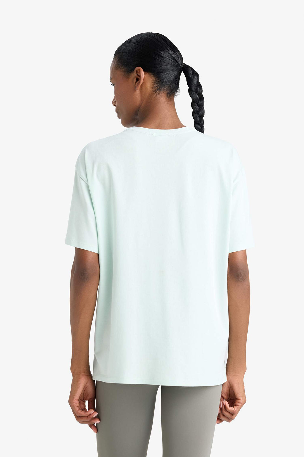 DeFactoFit Comfort Fit Crew Neck Basic Plain Sports Short Sleeve T-Shirt