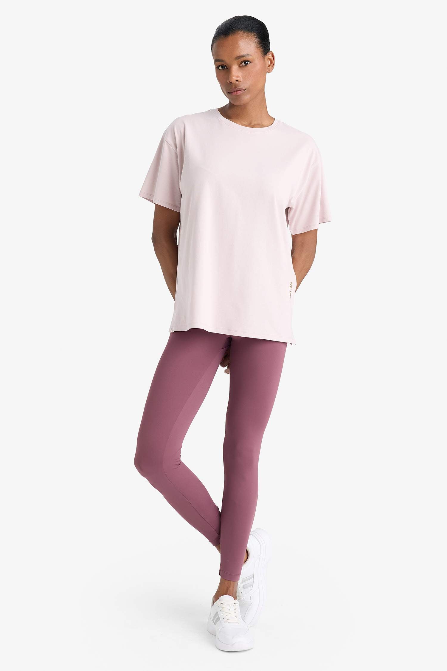 DeFactoFit Comfort Fit Crew Neck Basic Plain Sports Short Sleeve T-Shirt