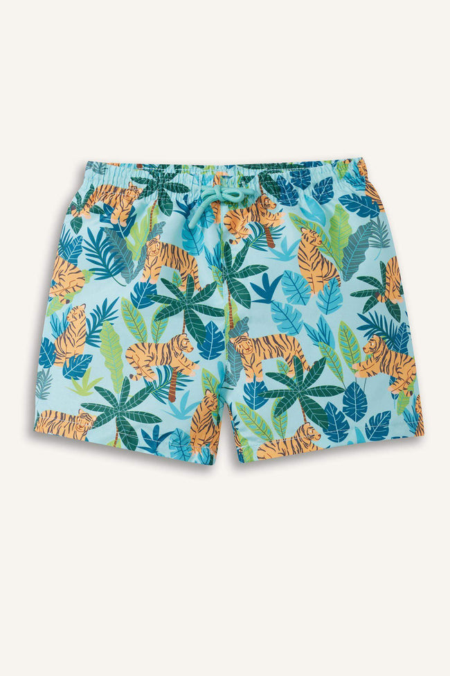 Baby Boy Patterned Micro Swim Shorts Main Image