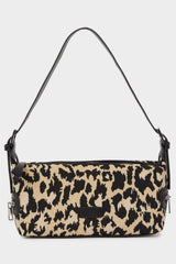 Women's Leopard Patterned Faux Leather Shoulder Bag