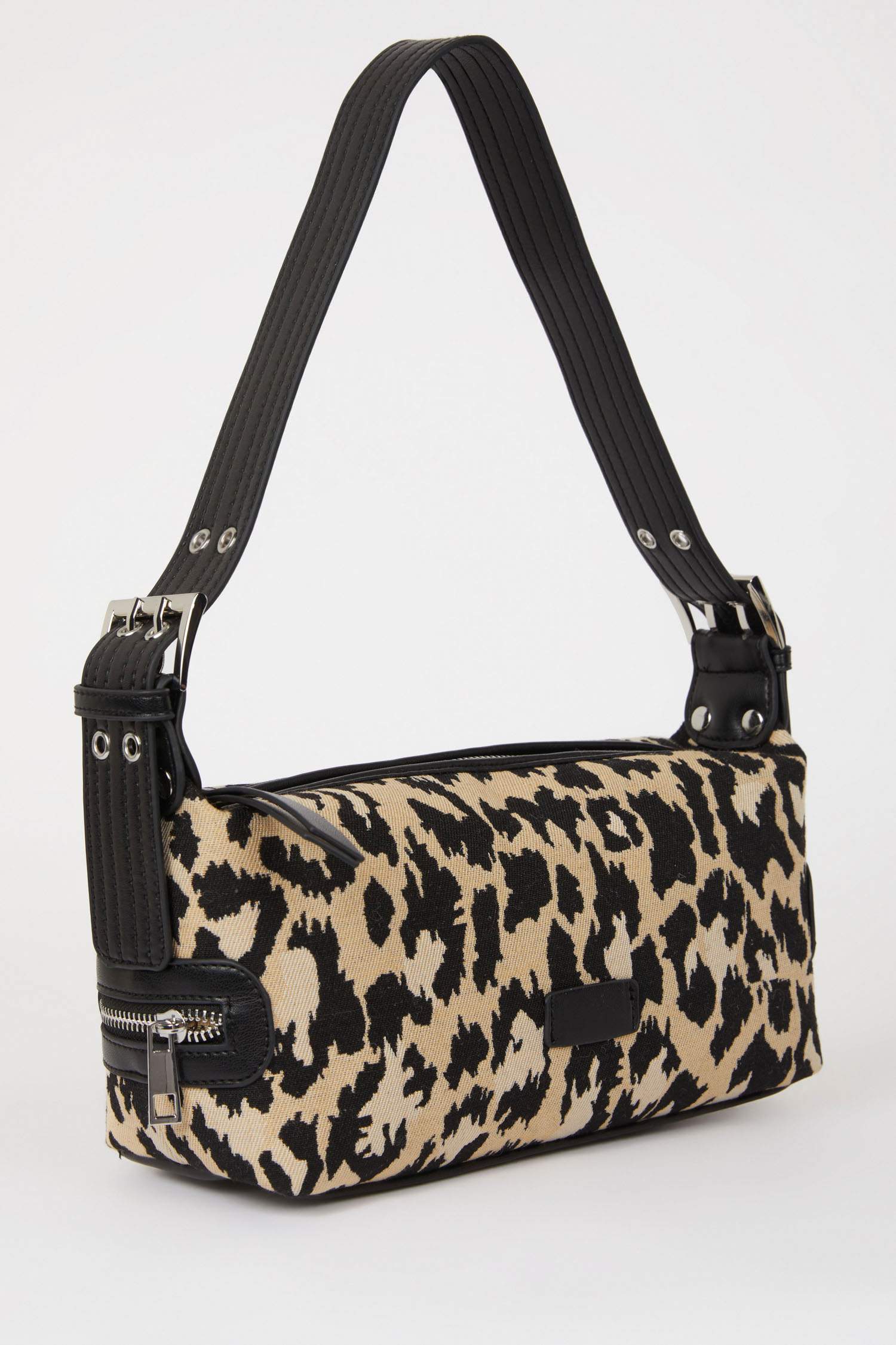 Women's Leopard Patterned Faux Leather Shoulder Bag