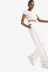 DeFactoFit Wide Leg Double Pocket Standard Length Sports Trousers