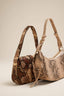 Women's Faux Leather Snake Skin Patterned Shoulder Bag