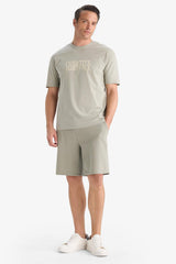 100% Cotton Regular Fit Crew Neck Printed Short Sleeve T-Shirt