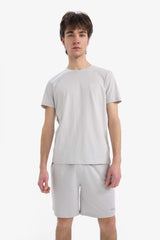 Cotton Slim Fit Crew Neck Printed Short Sleeve T-Shirt