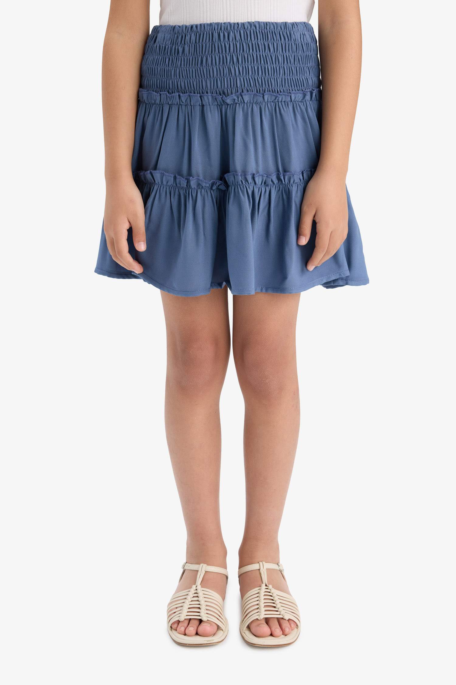 Girls Gipel Flounce Viscose Skirt