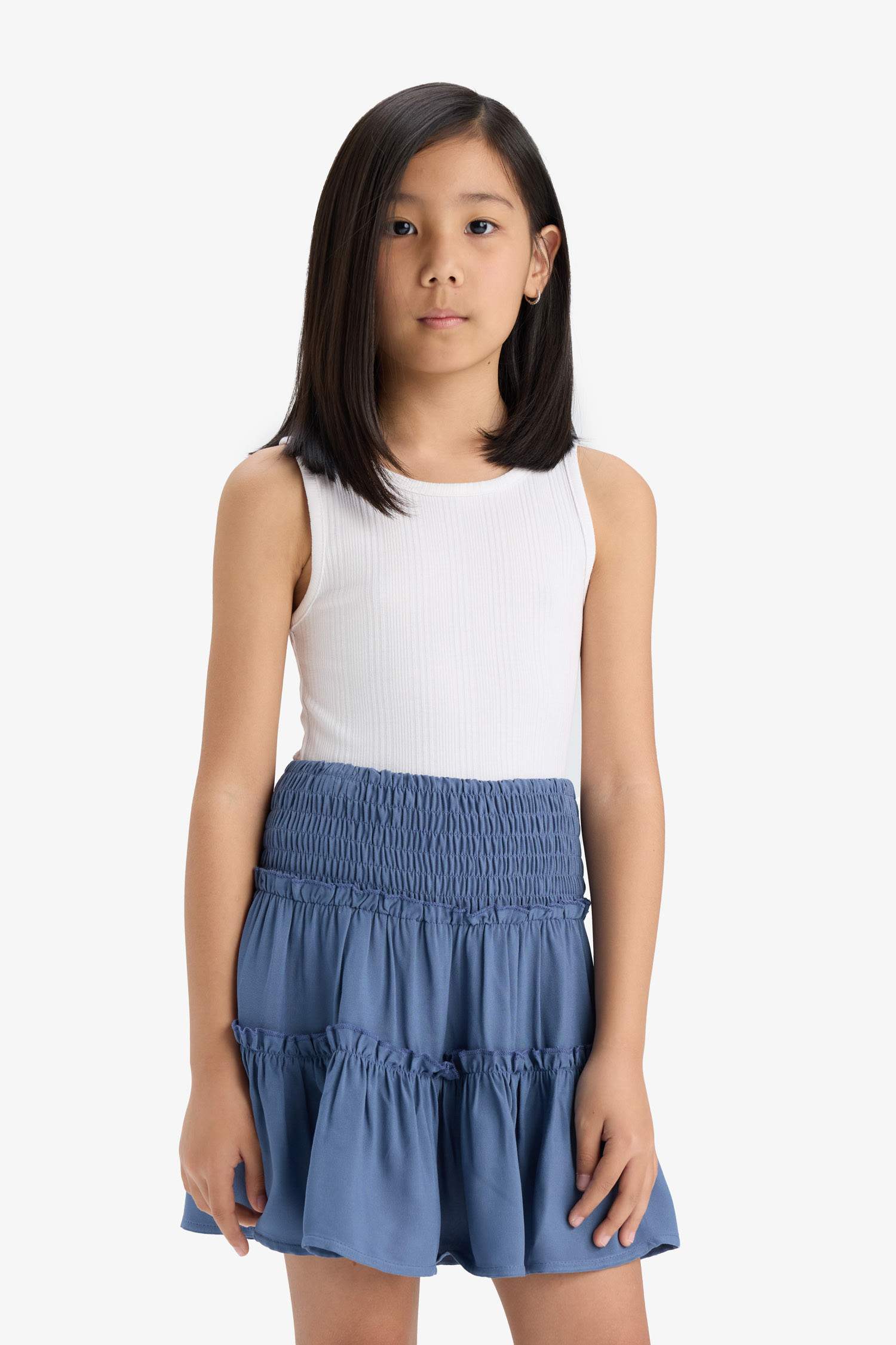 Girls Gipel Flounce Viscose Skirt