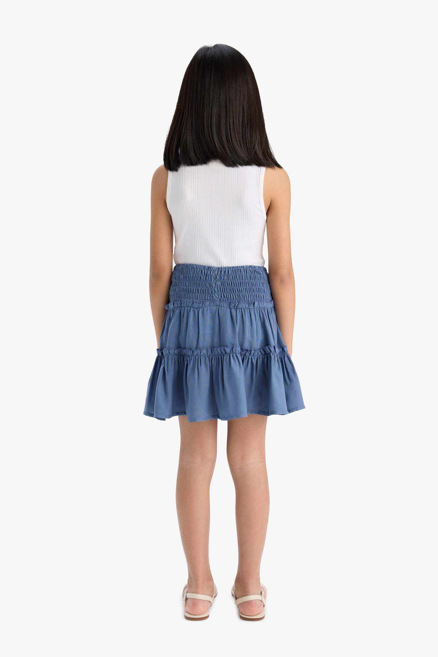 Girls Gipel Flounce Viscose Skirt